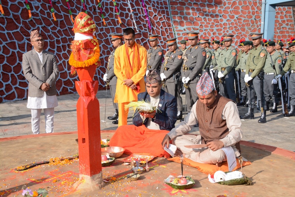 सशस्त्र प्रहरी बल नेपालको निशान तथा मौलो पुजा सम्पन्न