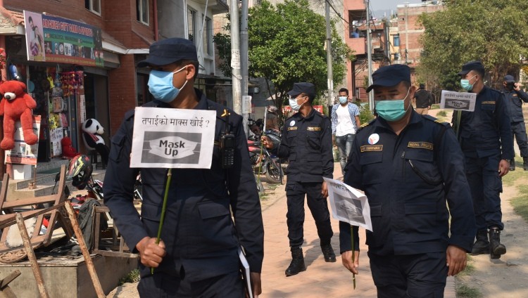 प्रहरीको कोरोना नियन्त्रण सम्बन्धि सचेतनामूलक कार्यक्रम: २४ घण्टामा ५०९ कार्यक्रम सम्पन्न